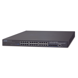 Switch Administrable Capa 3, 24-Puertos 10/100/1000T + 4-Puertos 10G SFP+, Apilable