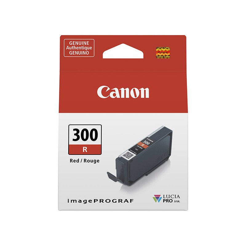 Tinta canon pfi-300 rojo r para impresora pro-300