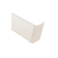 Tapa final en color blanco de PVC auto extinguible, para canaleta TEK100
