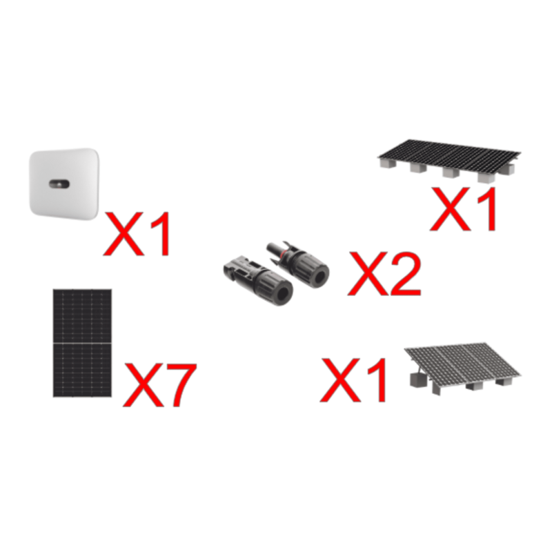 Kit Solar Interconexión , 4 Kw 220Vca, Inversor Huawei, Montaje Incluido