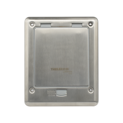 Caja de piso con contacto eléctrico (Dúplex), resistente al agua, IP66 (Con tapa cerrada)