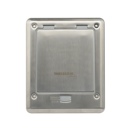 Caja de piso con contacto eléctrico (Dúplex), resistente al agua, IP66 (Con tapa cerrada)