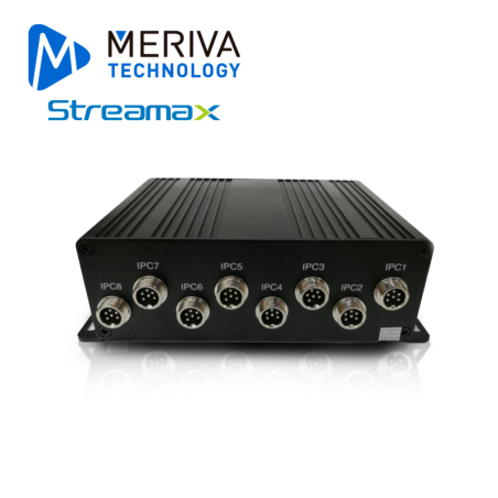 Switch Pon Movil Meriva Streamax Mswitch, 8 Puertos, Camaras Ipc Din De 6Pin, 8-36 Vcd, Carcasa De Alta Resistencia, Fiable En E