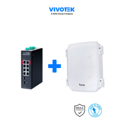 Switch PoE Industrial 8 Puertos PoE, Administrable, 2 Puertos PoE Gbe 90W, 6 Puertos Gbe 30W, 2 Puertos Gbe Sfp, 300W Totales, M