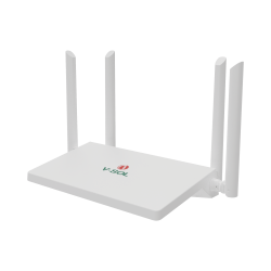 Router Inalámbrico, Wifi 6, 4 Puertos Lan Gigabit, Soporta Mesh, Diseño Compacto
