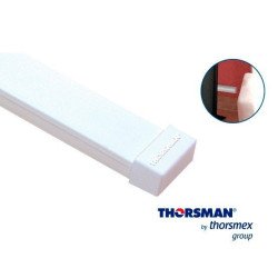 Tapa final color blanco de PVC auto extinguible, para canaletas TMK102