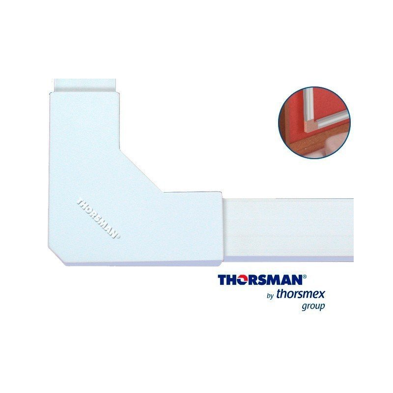 Sección en L blanco de PVC auto extinguible, para canaletas TMK1020, TMK1020SD, TMK1020CD