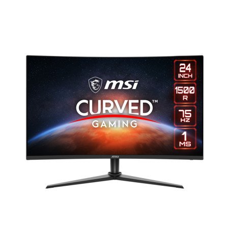 Monitor Metallic Black 24In 1920 X 1080 Fhd 75Hz