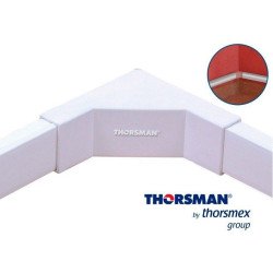 Esquinero interior color blanco de PVC auto extinguible, para canaleta TMK1735, TMK1735SD