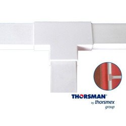 Sección en T color blanco de PVC auto extinguible, para canaletas TMK1735, TMK1735SD