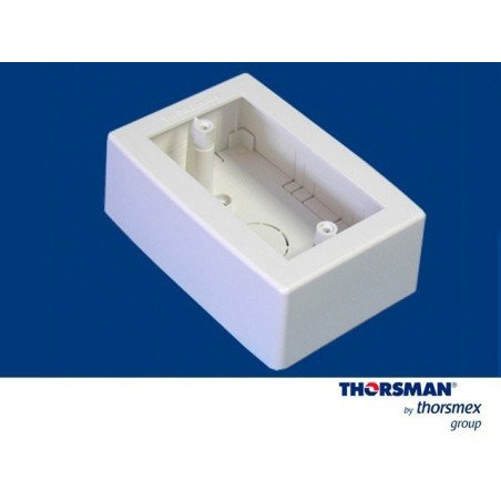 Caja de Registro Universal, color blanco de PVC auto extinguible