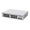 Switch Mikrotik Con 16 Puertos Gigabit Ethernet, 2 Puertos Sfp+ 10G, Filtrado Mac Y Vlans, Swos Configuración Web