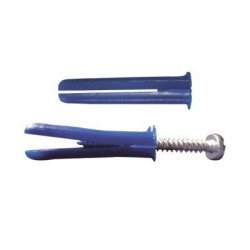 Paquete de 6 taquetes azul 2 y 6 tornillos 12mm x 2