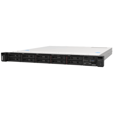 Servidor Lenovo SR250 V3, Servidor de rack 1U con procesador Intel Xeon 6353P de 8 Cores.
