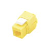 Módulo Jack keystone Cat 6 (toolless), con terminación en ángulo 180 º color amarillo, compatible con faceplate y patch panelLin