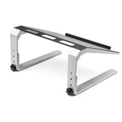 Soporte ajustable para laptop con 3 niveles de altura, en acero y aluminio para servicio pesado, con inclinación