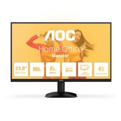 Monitor LED AOC 24B35H3, color negro, panel IPS 23. 8, HDMI y VGA, aspecto 16 9, tiempo de respuesta 1 ms, 120 Hz, full HD 1920x