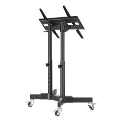 Carrito compacto con altura ajustable de TV para 23" a 70", Soporta un televisor de 23" a 70" hasta 40 kg