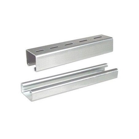 Unicanal liso 4x4, 3000 mm, acabado ElectroZinc