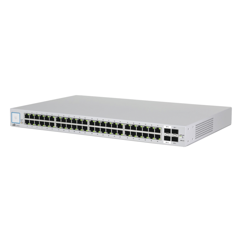 Switch unifi administrable de 48 puertos 10/100/1000, 2 SFP y 2 SFP+, sin Poe Switch unifi administrable de 48 puertos 10/100/1000, 2 SFP y 2 SFP+, sin Poe