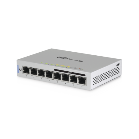 Switch UniFi Administrable de 4 Puertos Gigabit PoE y 4 puertos Gigabit ethernet.