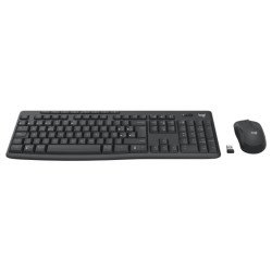 Teclado, mouse Logitech MK370 combo for business inalámbrico USB bolt y bluetooth grafito