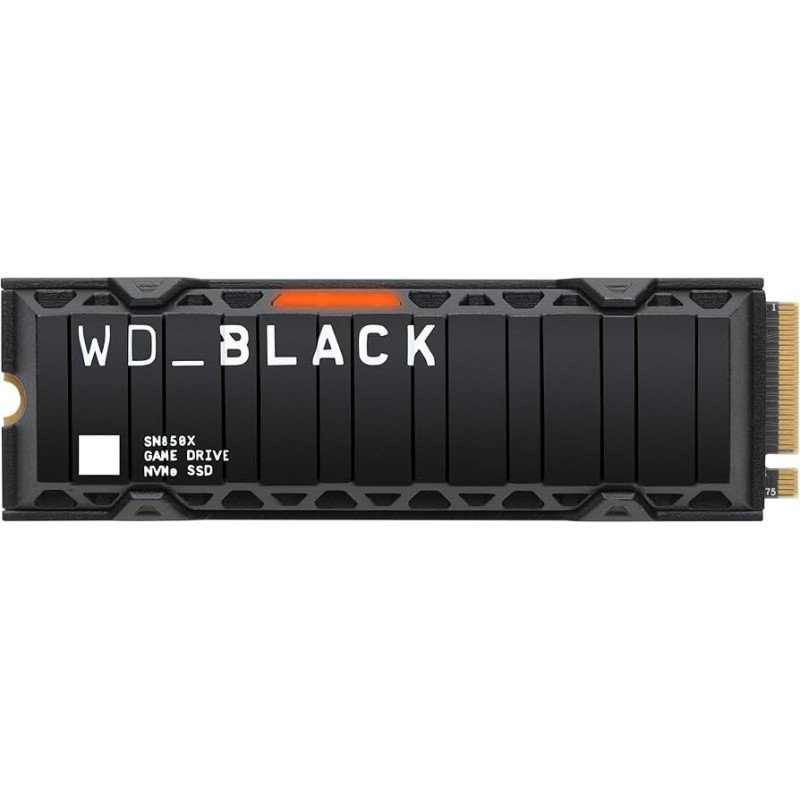 Unidad de estado sólido SSD interno WD black sn850x 8 TB m. 2 2280 NVMe PCIe gen4 x4 lect. 7200mb/s escrit. 6600mb/s disipador