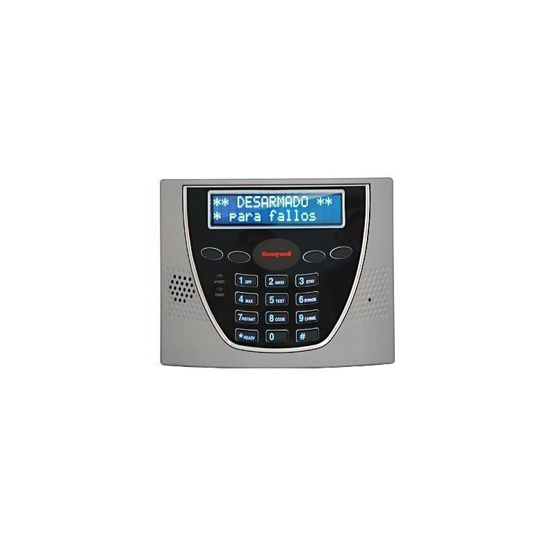 Teclado alfanumérico programador de pantalla azul