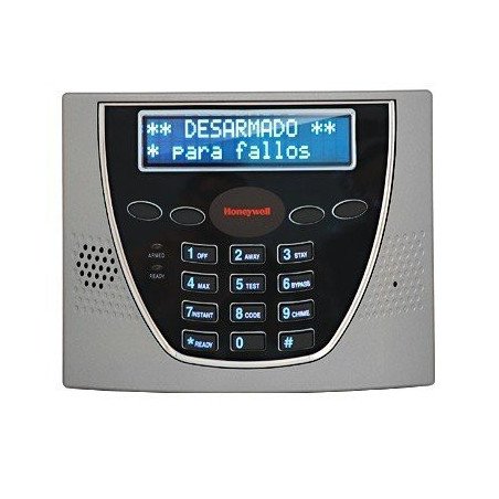 Teclado alfanumérico programador de pantalla azul