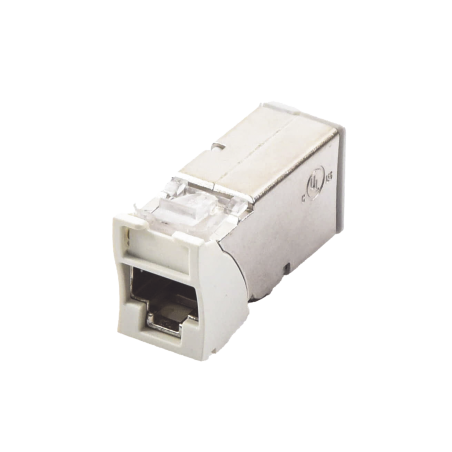 Jack Z-MAX Cat6A, Blindado, híbrido, Color Blanco, Versión Bulk