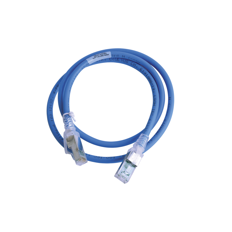 Patch Cord Z-MAX Cat6A S/FTP, CM/LS0H, 3ft, Color Azul, Versión Bulk