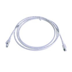 Patch Cord Z-MAX Cat6A S/FTP, CM/LS0H, 7ft, Color Blanco, Versión Bulk