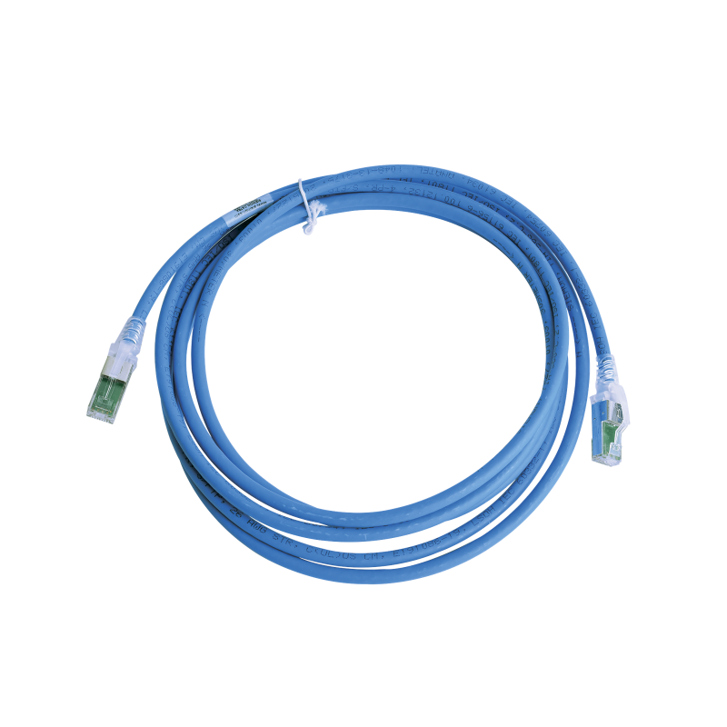 Patch Cord Z-MAX Cat6A S/FTP, CM/LS0H, 10ft, Color Azul Versión Bulk Patch Cord Z-MAX Cat6A S/FTP, CM/LS0H, 10ft, Color Azul Versión Bulk