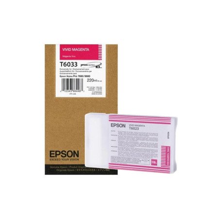 Cartucho Epson modelo T603 magenta vivid, para Stylus Pro 7800, 7880, 9800, 9880 (220 ML)