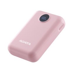 Power bank ADATA C100, 10000 mAh, Polímero de litio, Power Delivery 3.0, Quick Charge 3.0, 3.7 V, 15 W, Rosa
