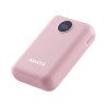 Power bank ADATA C100, 10000 mAh, Polímero de litio, Power Delivery 3.0, Quick Charge 3.0, 3.7 V, 15 W, Rosa