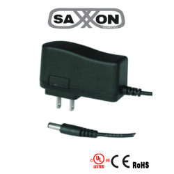 Fuente de poder regulada, 12v, 1 amp, Ideal para equipos de CCTV, color negro