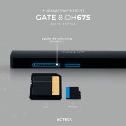 Hub Acteck USB-c 8en1 4kHDMI+ethernet+3USB-a3.0+sd, tf+USB-c ac-934626