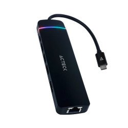 Hub Acteck USB-c 8en1 4kHDMI+ethernet+3USB-a3.0+sd, tf+USB-c ac-934626