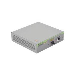 Convertidor de medios Gigabit Ethernet PoE+ a fibra óptica, conector L