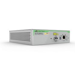 Convertidor de medios Gigabit Ethernet PoE+ a fibra óptica, conector L