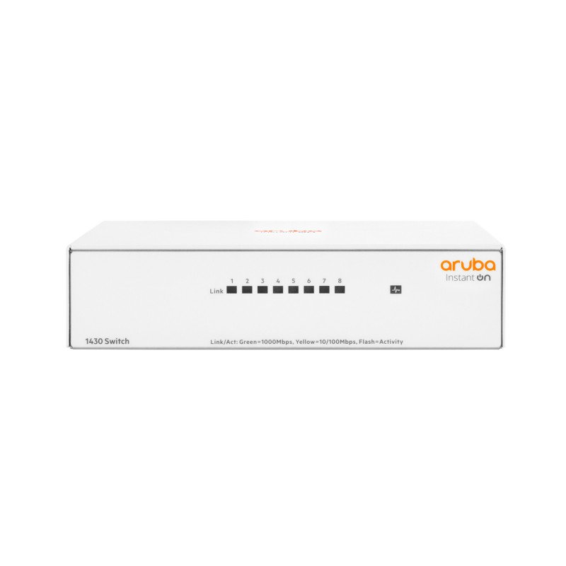 ARUBA Switch R8R45A 1430 de 8 puertos RJ45 Gigabit Ethernet. -