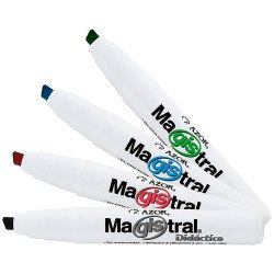 Marcador Azor Magistral didáctico 8354 estuche. Paquete con 4 piezas. 