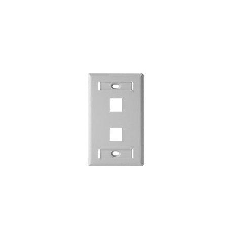 Placa de pared Belden 2 puertos frontal color blanco