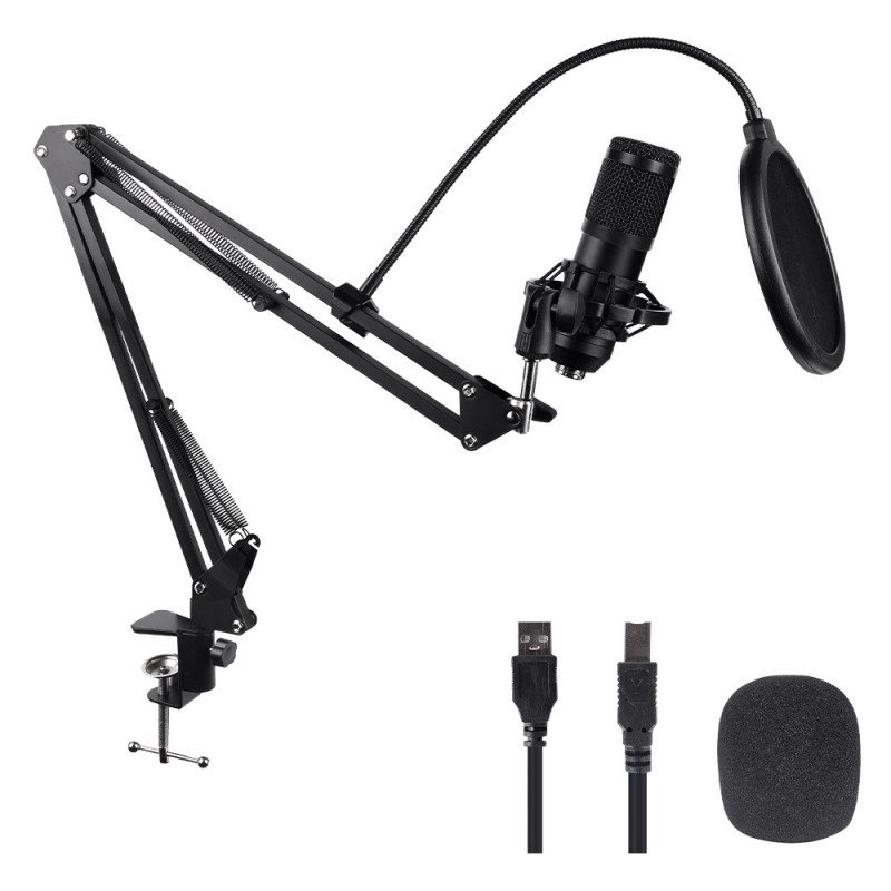 Micrófono Balam Rush USB OS Filtro Anti-Pop Black Stelar MC970 WINDOWS