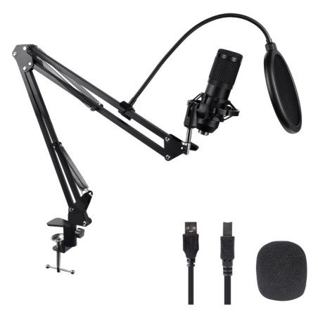 Micrófono Balam Rush USB OS Filtro Anti-Pop Black Stelar MC970 WINDOWS