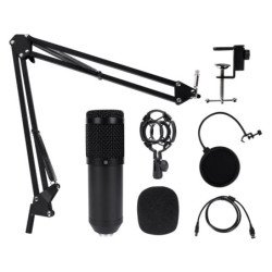 Micrófono Balam Rush USB OS Filtro Anti-Pop Black Stelar MC970 WINDOWS