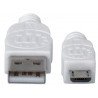 Cable Manhattan USB versión 2.0 a-micro b 1.0 m blanco