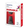 Disco duro externo 2TB Adata hd650 2.5 USB 3.1 contragolpes rojo Windows/Mac/Linux