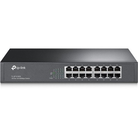 Switch TP-Link 16 puertos 10/100 mbps no administrable para rack de 13
